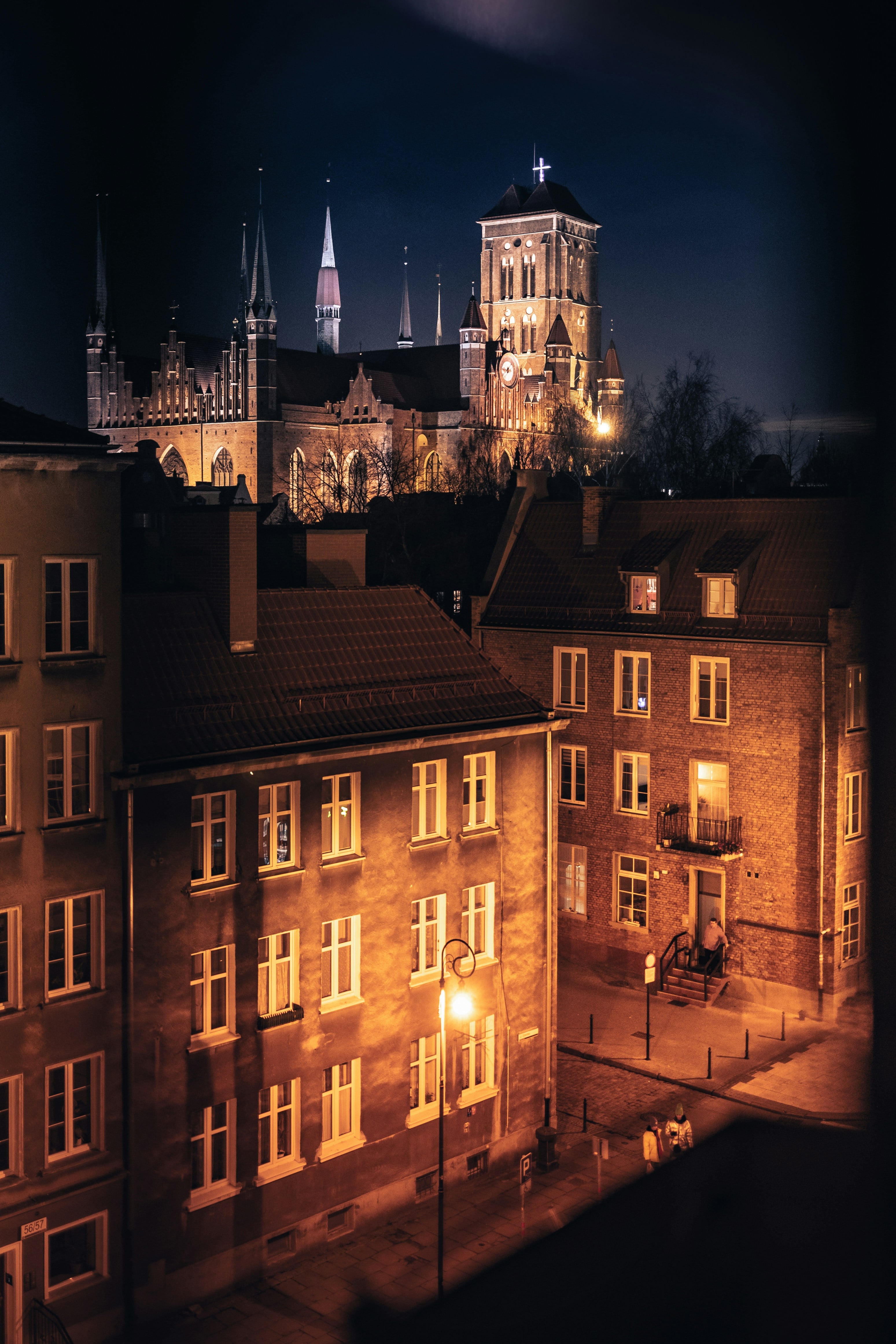 Jarmark Bożonarodzeniowy w Gdańsku: Gdańsk nocą: Główne Miasto (zdjęcie miasta, nie jarmarku)
