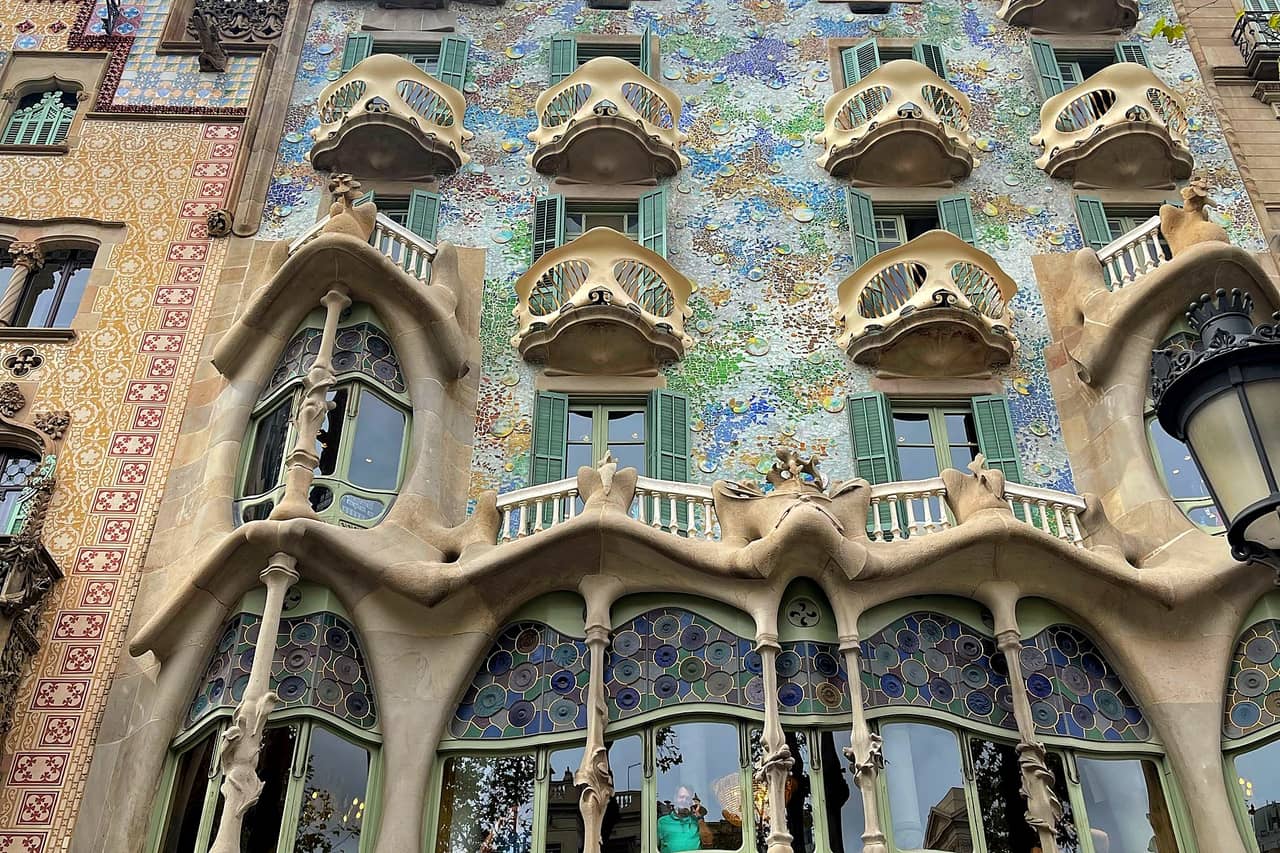 Casa Batlló, fasada przy Passeig de Gràcia