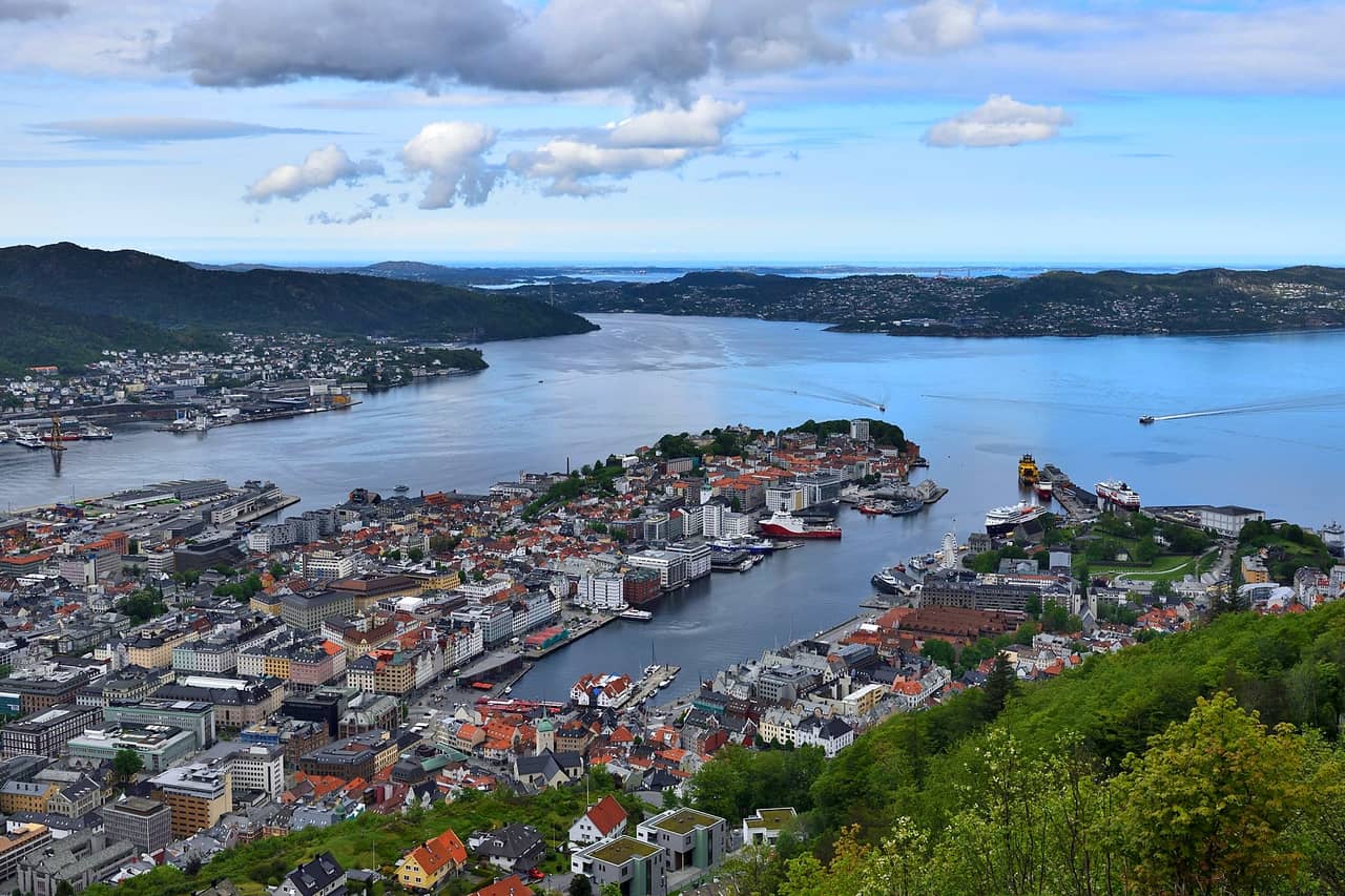 Bergen z lotu ptaka