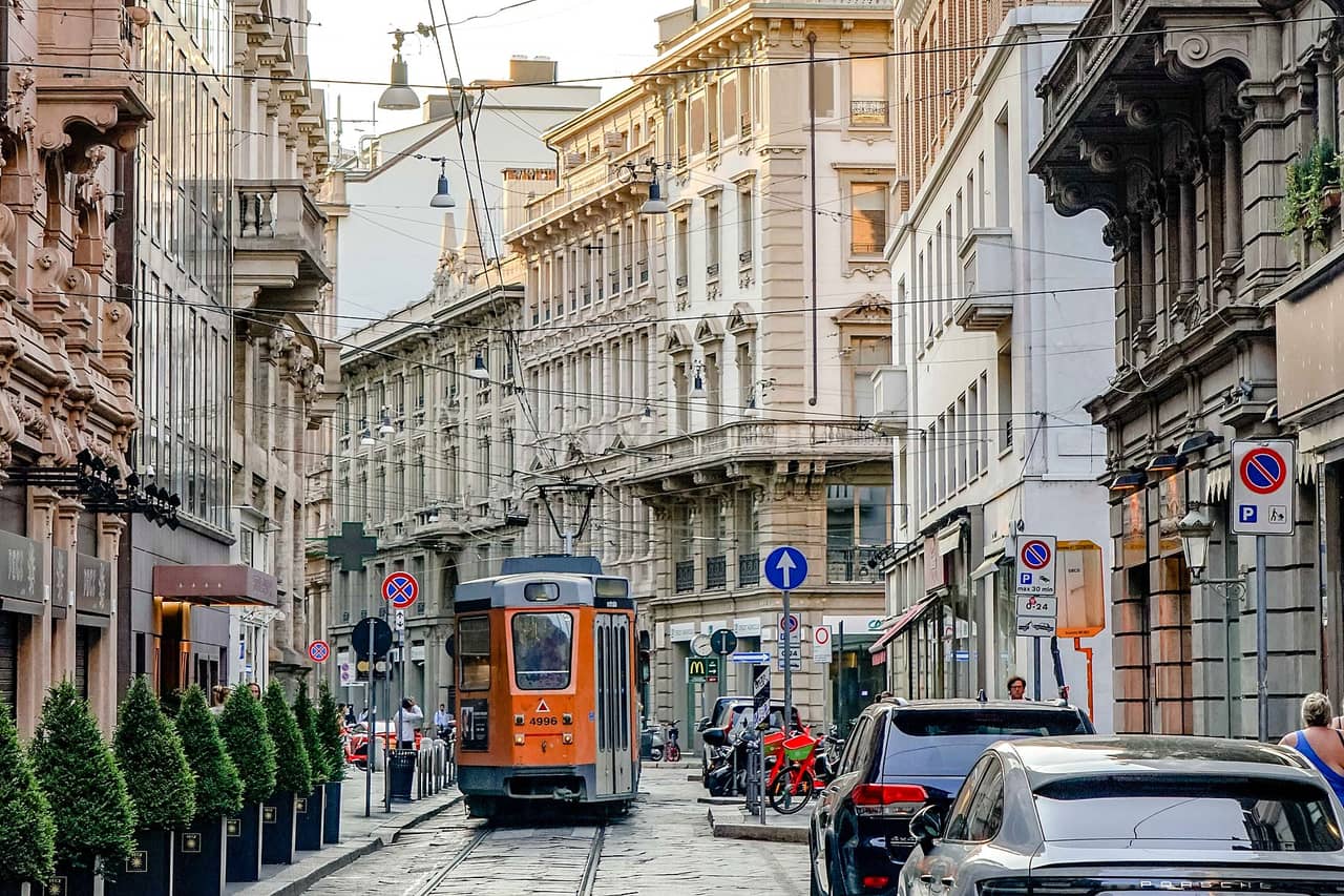 Zabytkowy tramwaj na Via Torino