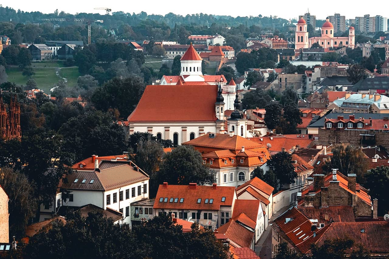 Stare Miasto Wilna z lotu ptaka